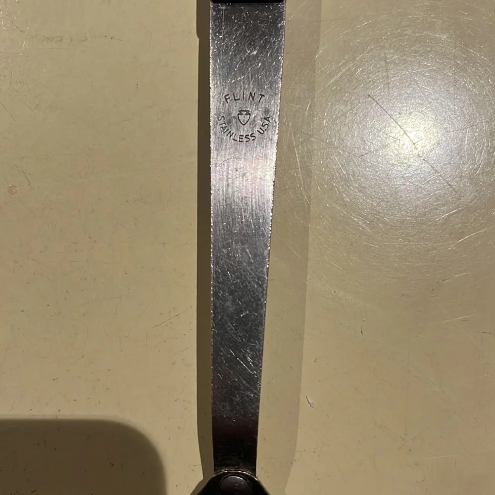 Vintage Arrow Flint Stainless Steel Slotted Spoon U.S.A.